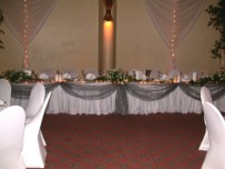 Main table,drapes and fairy lights, Rotunda Camps Bay